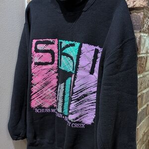 Black Graphic Men's Sweater